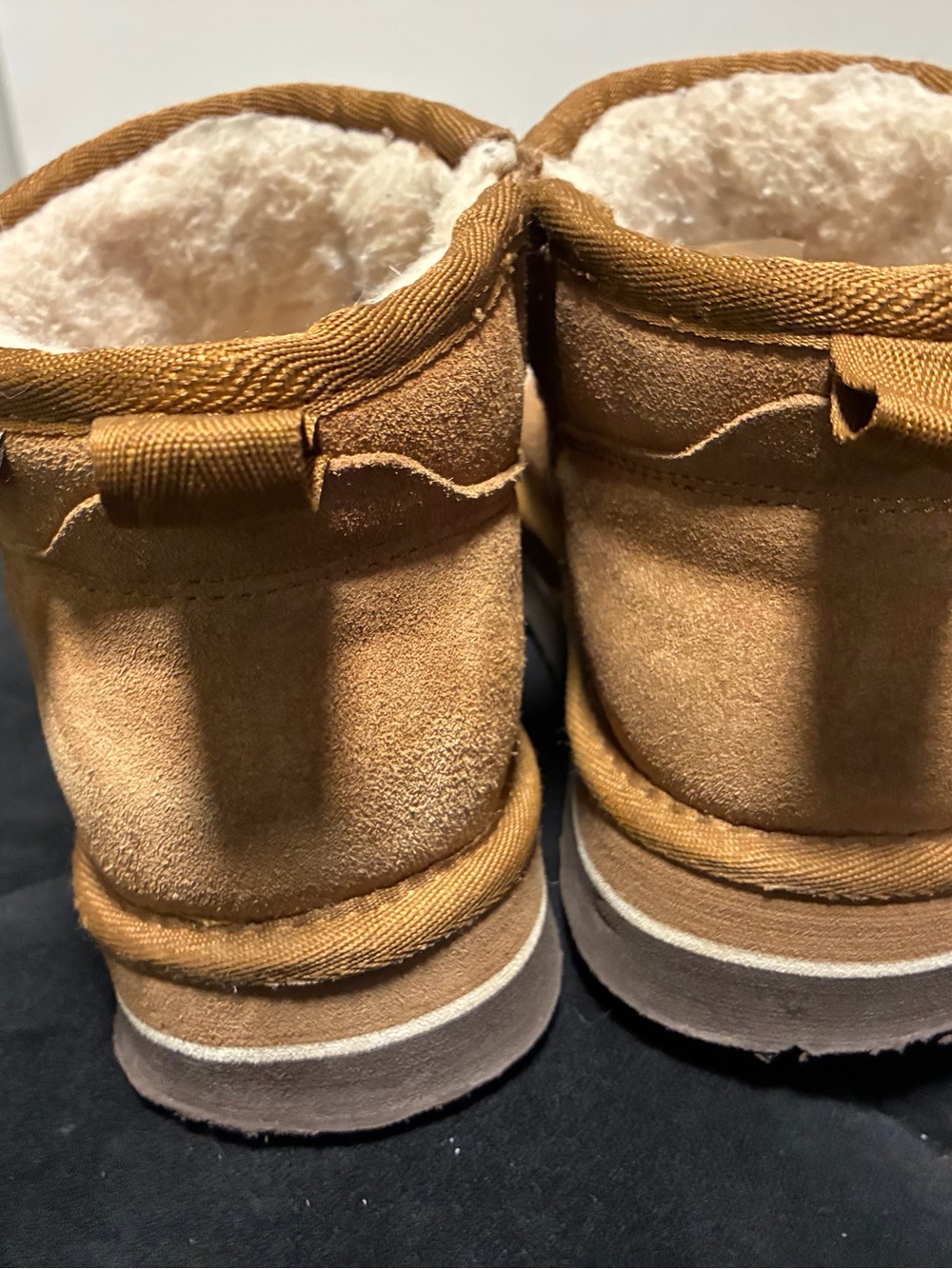 BearPaw Kids Chestnut Suede Shearling 4 - Picture 2 of 8